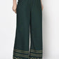 Aniyah Rayon Bottle Green Color Flared Slip-On Palazzo (AN-206K)