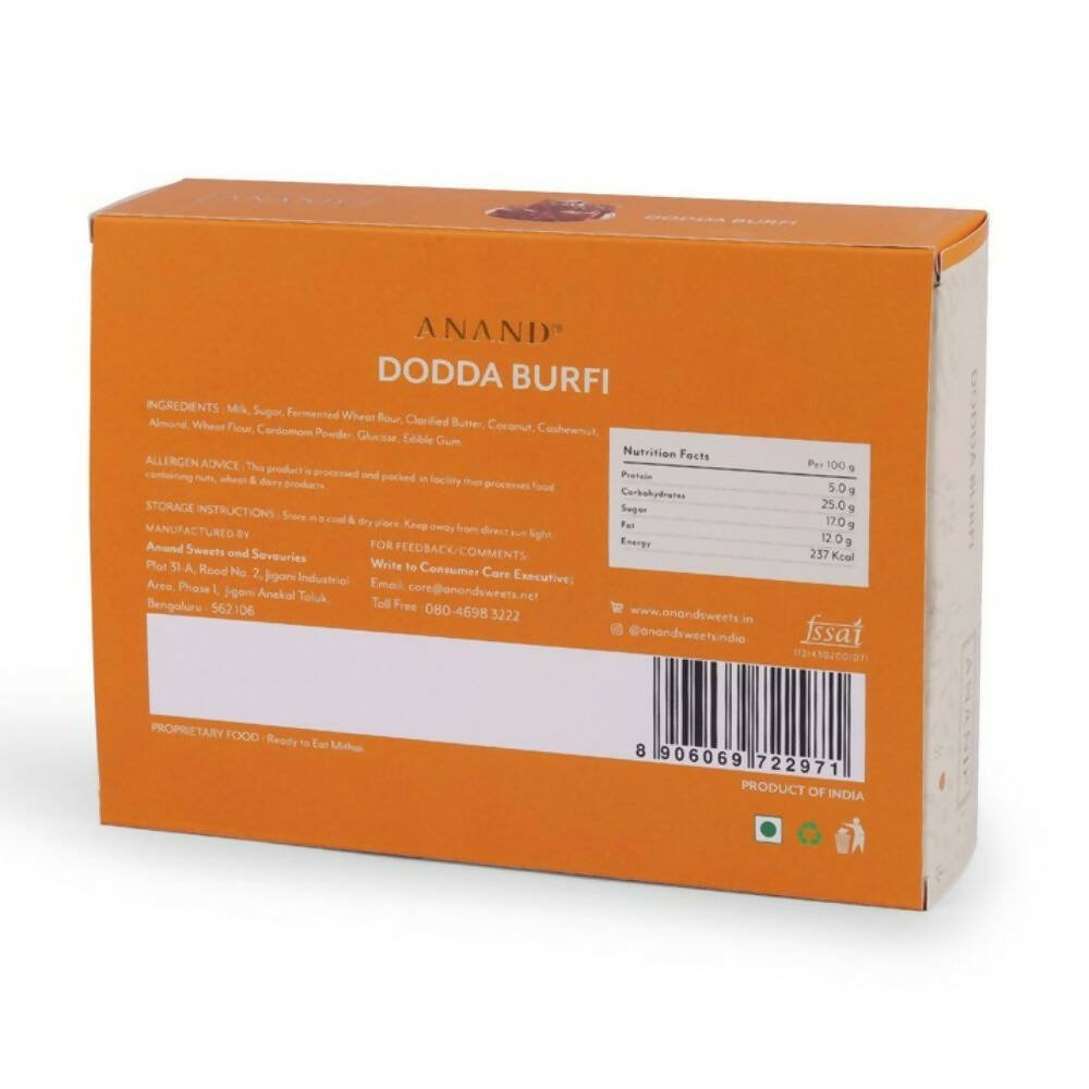 Anand Sweets Dodda Burfi | Swadesiicart
