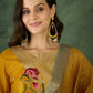 The52 Mustard Women's Beautiful Rayon Fabric Embroidered Work Straight Kurta, Pant and Dupatta Set - Swadesiicart