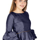 Aastha Fashion Women's Navy Blue Art Silk Bell Sleeves attire with Poly Cotton Lining Blouse