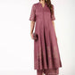 Aniyah Rayon Block Print Anarkali Flared Kurta With Palazzo Set Dusty Pink (AN-156K)