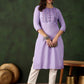 Sangria Embroidered Pure Cotton Straight Kurta - Swadesiicart