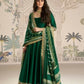 Anaita Dark Green Vichitra Silk Anarkali Suit with Embroidery Sequins