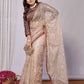 Brown Net Embroidered Saree With Stitched Blouse - Nimaya Kaksha