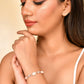 VOJ Stainless Steel Pearl Gold-Polished Bracelet - Swadesiicart