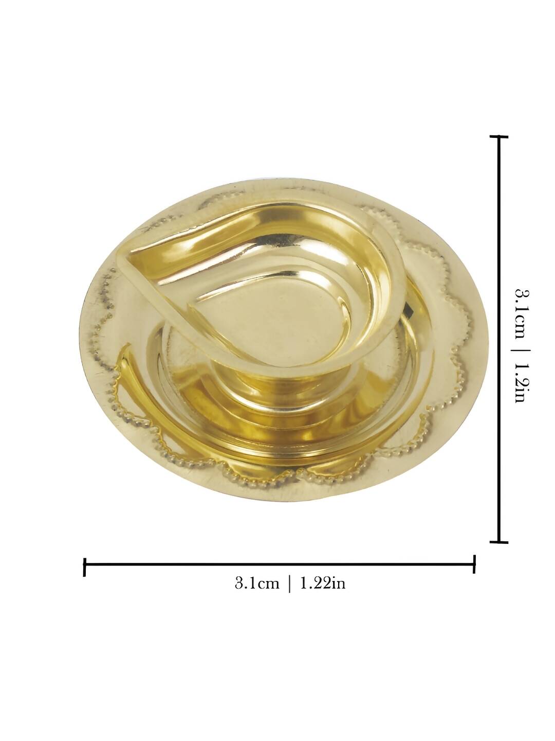 Spillbox Gold-Toned Brass Deepak Diya Pooja Essential | Swadesiicart