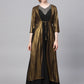 Ahalyaa Women's Black Crepe Dress with Attached Jacket | Swadesiicart