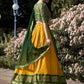 Lorenvalley Yellow Kanchipuram Zari Weaving Work Lehenga Choli with Dupatta | Swadesiicart