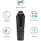 Vaya Drynk Stainless Steel Water Bottle Tumbler for Office - 600ml (Black) | Swadesiicart