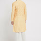 Ethnic India Yellow Men's Kurta Ethnic Motifs Polyester | Swadesiicart