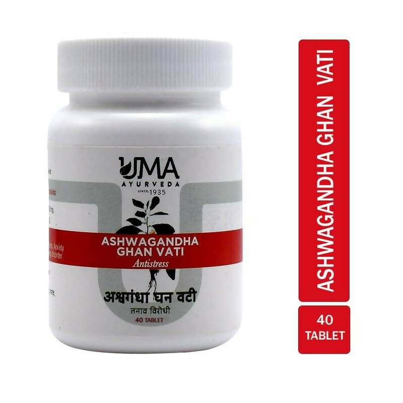 Uma Ayurveda Ashwagandha Ghan Vati Tablets - Swadesiicart