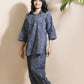 Breathables Blue Abstract Cotton Kurta & Pant Co-Ord Set