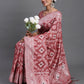 Shree Shyam Fashion Linen Cotton Peach Saree