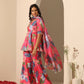 Pomcha Jaipur Pink Gul Qudrat Sharara Set | Swadesiicart