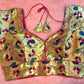 Kia Fashions Hot Pink Jacquard Weave Multi Color Paithani Readymade Blouse - Swadesiicart