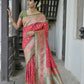Vishnu Weaves Women's Rani Paithani Silk Saree with Blouse - Swadesiicart