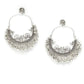 Mominos Fashion Silver-Plated Peacock Design Chandbali Earrings - Mominos Fashion