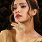Ruby Raang Gold Polished Multi-Color Maharani Cocktail Ring | Swadesiicart