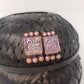 Terracotta Beautiful Swan Studs-Lavender
