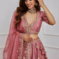 Jyoti Fashion Women's Onion Japan Satin Silk Sequins with Dori & Zari Embroidered Designer Lehenga Choli Set | Swadesiicart