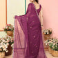 Aafreen Partywear Designer Wine White Rangoli Fancy Saree