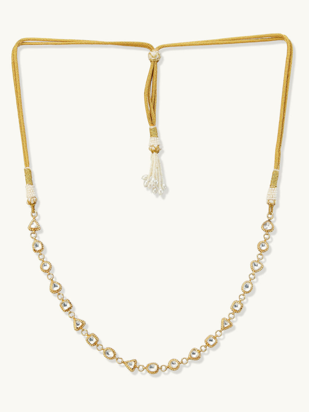 Nuyug 22K Gold-Plated Kundan & Pearl Studded Matha Patti Head Jewellery | Swadesiicart