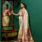 Vishnu Weaves Women's Cream Paithani Silk Zari Woven Saree with Unstitched Blouse - Swadesiicart