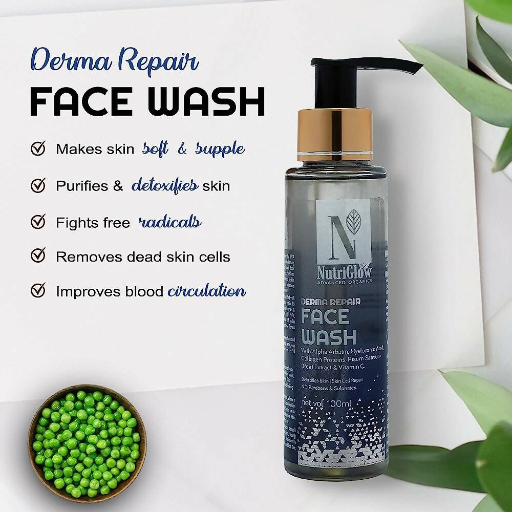NutriGlow Advanced Organics Derma Repair Face Wash - Swadesiicart