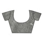 Very Much Indian Handloom Pure Cotton Saree With Sleek Border - Grey | Swadesiicart
