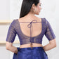 Joban Fashion Royal-Blue Tissue Elbow Sleeveless Back Open Blouse - Swadesiicart