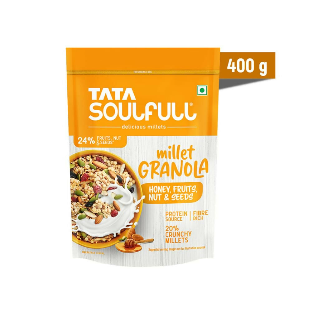 Tata Soulfull Millet Granola (Honey, Fruits, Nuts & Seeds) - Swadesiicart