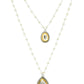 Beaded Chain with Kundan Drop necklace ru raang - Ruby Raang | Swadesiicart