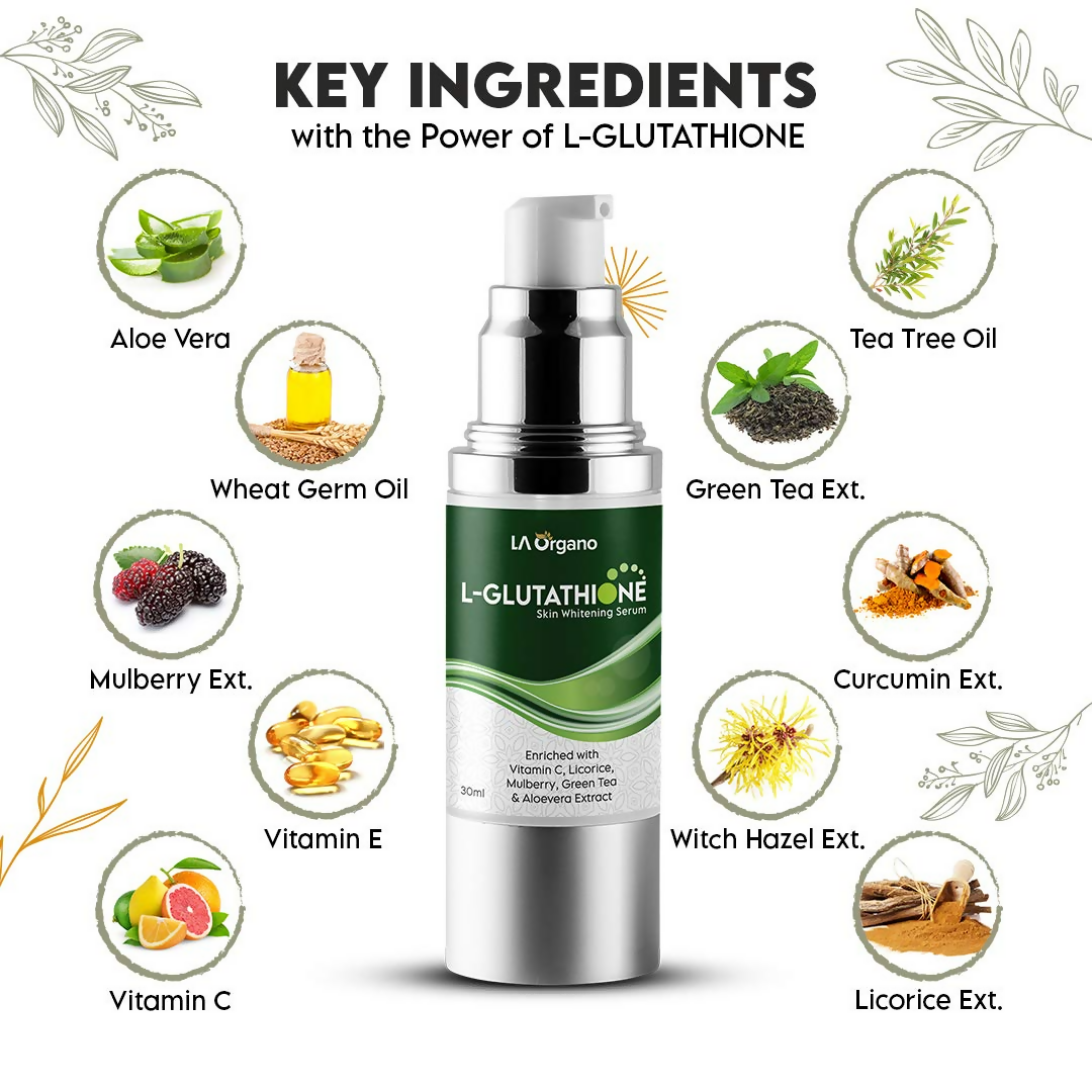 LA Organo L-Glutathione Serum For Skin Whitening | Swadesiicart