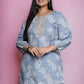 Ahalyaa Women's Traditional wear Tunic - Grey | Swadesiicart