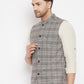 Even Apparels Brown Merino Men Woven Nehru Jacket PW729 | Swadesiicart