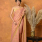 Very Much Indian Designer Mul Cotton Handloom Saree with Sequins - Peach | Swadesiicart