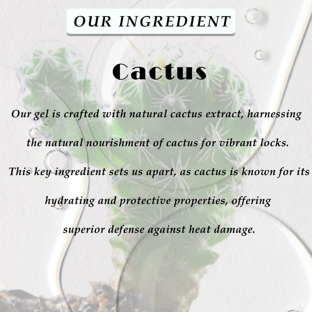 Ktein Cactus Heat Gel: 392°F Ultimate Heat Defense & Luscious Hair - Swadesiicart