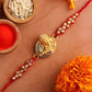 Krishna With Flute Rakhi and Kaju Katli Box | Swadesiicart