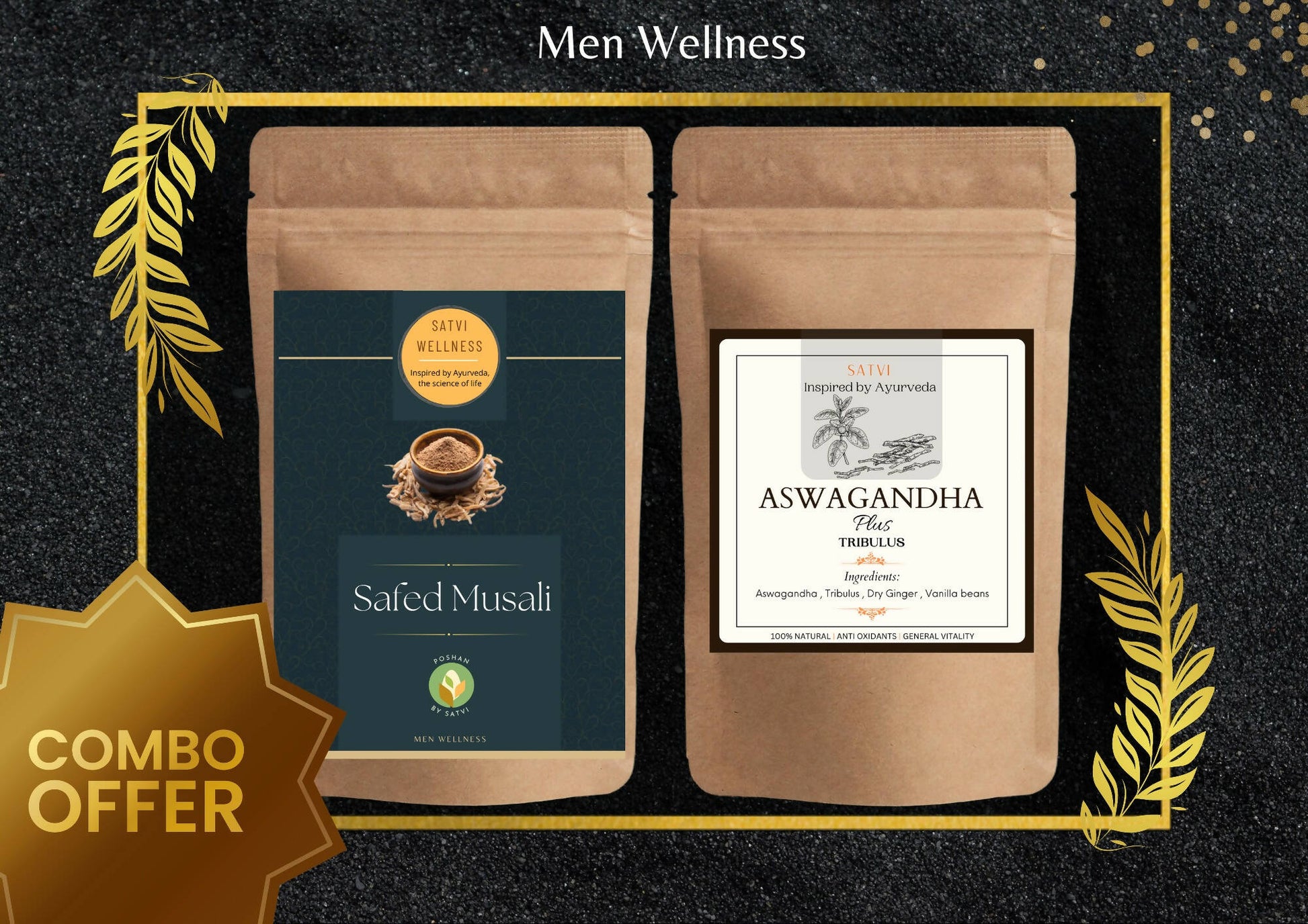 Satvi Wellness Ashwagandha Plus and Safed Musli Combo - Swadesiicart