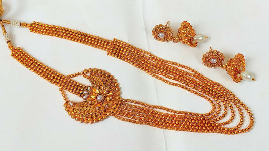 Kemp Layer White Necklace Set - Mokshi Collections