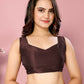 Attractive These Party Wear Ready To Wear Saree - Burgundy | Swadesiicart