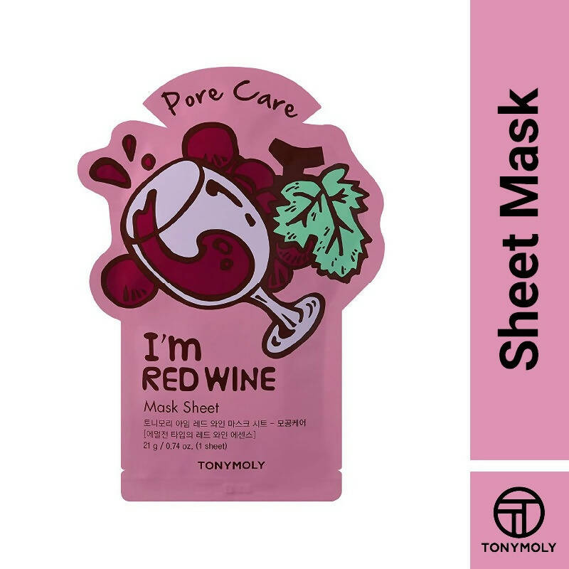 Tonymoly I'M Red Wine Mask Sheet - Korean Skincare - Swadesiicart