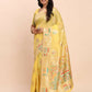 Shree Shyam Fashion Linen Cotton Yellow Saree