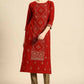 Janasya Women's Rust Crepe Ethnic Motifs Casual Straight Kurta | Swadesiicart