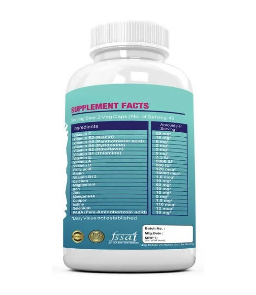 Ramini Bio Nutrition Biotin With Multivitamins Veg Capsules - Swadesiicart