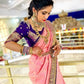 Vamika Weaving Banarasi Jacquard Pink Kanjivaram Saree | Swadesiicart