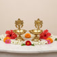 Pujashree Chakra Shankh Diya Set – Decorative Puja Set for Home Temple & Worship