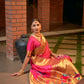 Jyoti Fashion Women's Baby Pink Paithani Silk Zari Woven Saree with Blouse | Swadesiicart