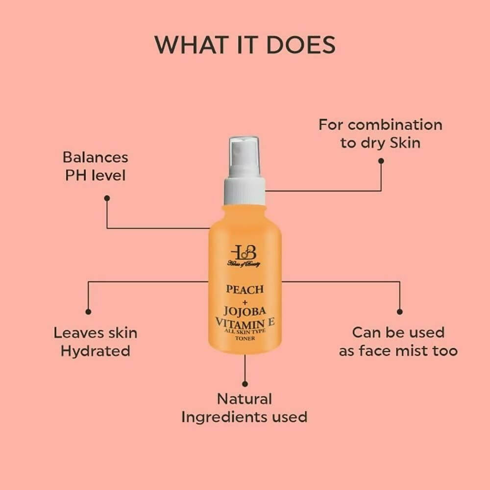 House Of Beauty Peach + Jojoba Toner - Swadesiicart