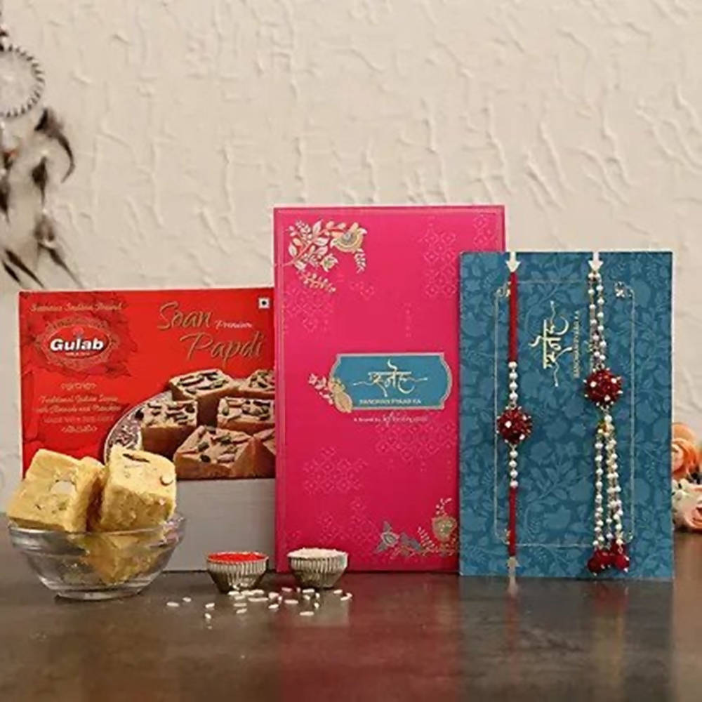 Special Bhiya Bhabhi Rakhi Set & Soan Papdi Box | Swadesiicart